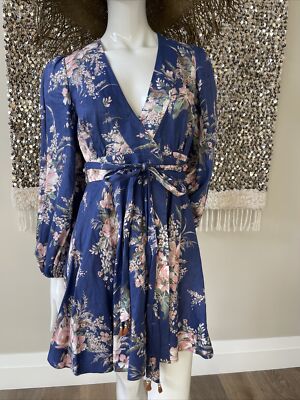 ZIMMERMANN Moonshine Linen Wrap Mini Dress 0 | eBay
