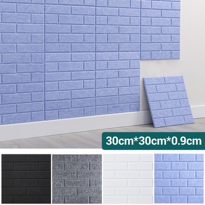 1-30PCS 3D Foam Brick Wall Sticker Self Adhesive Wallpaper Panel DIY Decal Home