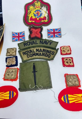15 mixed Military Patches pip etc Royal Navy , Royal Engineers etc