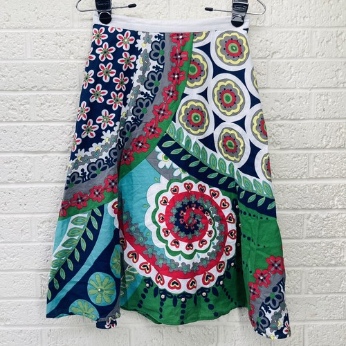 EyeShadow Girls Sz M 10/12 Colorful BOHO Floral Skirt Elastic Waist • VGUC‼ - Picture 2 of 9