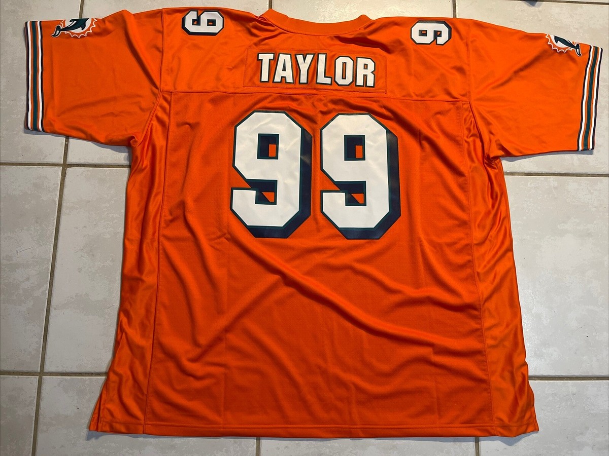2004 Mitchell & Ness 00's NFLゲームシャツA3266 Miami Dolphins Jason Taylor 2004 Orange Legacy Jersey