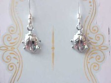 B2G1 Silver 3D Life Size Ladybug Earrings Vintage Charms Girl Personalized Gift