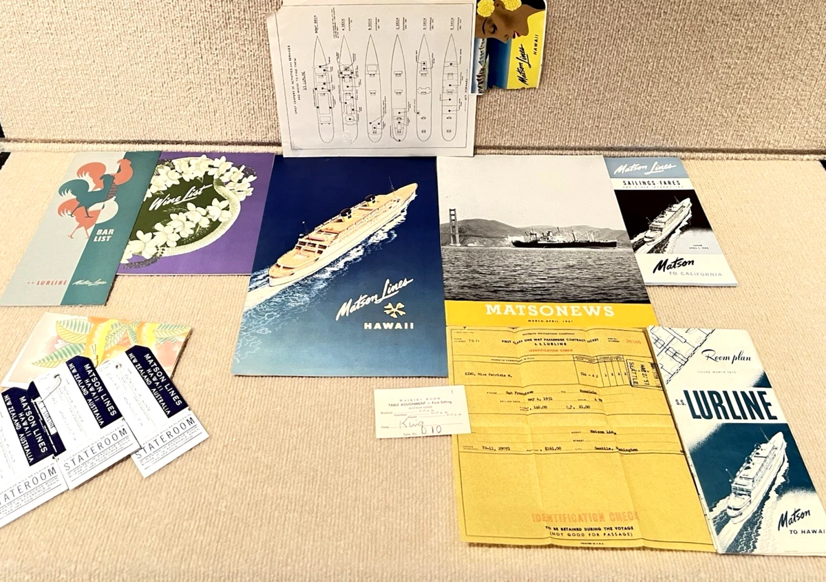 Matson Menu for sale | eBay