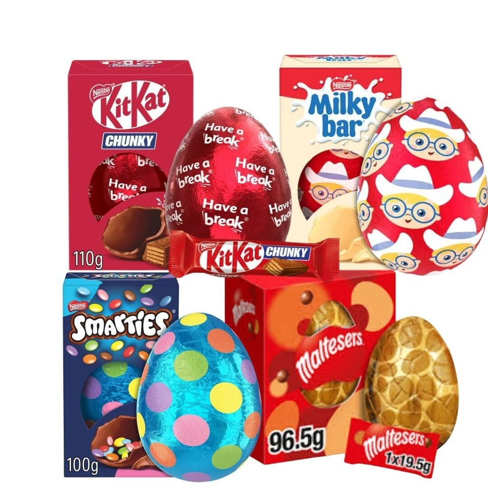 Easter Eggs Bundle Pack Of 4 Chocolate Easter Eggs 2025 Kids Men Easter eggs bundle pack of 4 chocolate easter eggs 2025 kids men