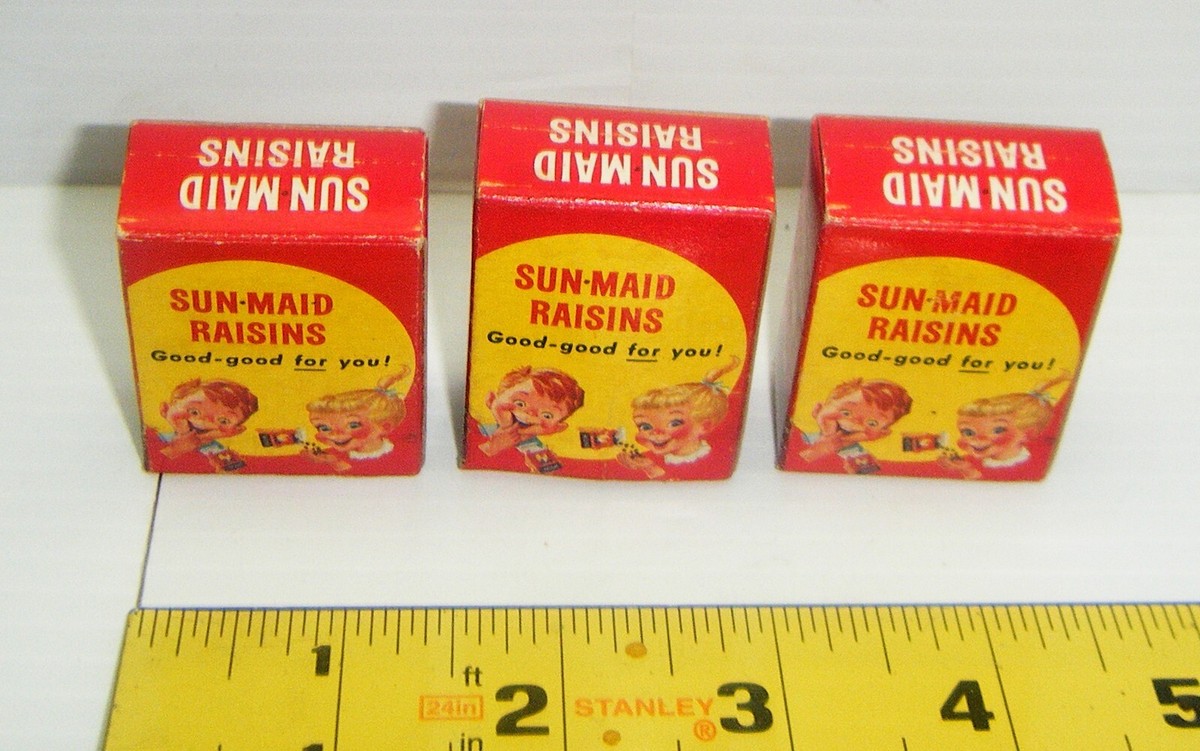 Vintage 1960s 3 Sample-Sized Empty Boxes of Sun Maid Raisins | eBay