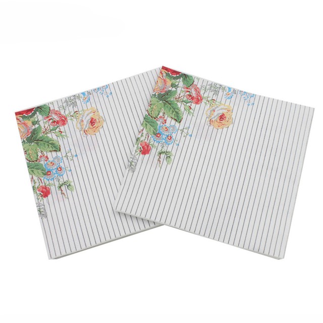 20pcs rose floral paper napkins serviettes wedding party birthday decor