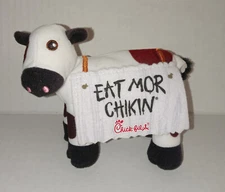 CHIK FIL A Cow Plush EAT MOR CHIKIN Stuffed Animal Promotional Chicken 4" NEW