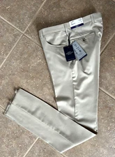 Hart Schaffner Marx New York Wool Blend Dress Pants 40R Unhemmed Tan $155 NWT