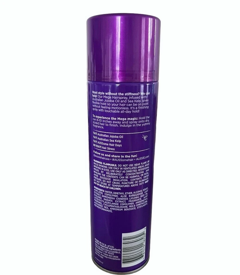Aussie Hairspray Mega 14 Ounce 24 Hour Flexible Hold (2 Pack) - Image 4 of 4