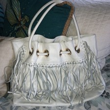Roberta Gandalfi Handbag With Fringe- Made In Italy