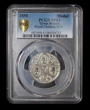 PCGS SP63 1850 Great Britain Victoria Royal Family Medal - only 1 graded by PCGS