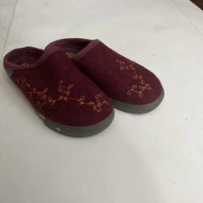 KEEN TRILLIUM BURGUNDY  ORANGE MULE SLIP ON SLIPPERS SHOES - 5.5