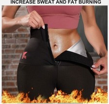 KUMAYES Sauna Leggings for Women Sweat Pants High Waist Compression Slimming Hot