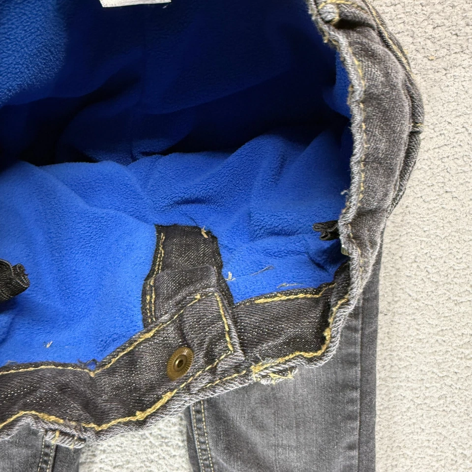 Утепленные джинсы Toughskins для мальчиков размер 4 уголь регулируемая талия - Изображение 3 из 4