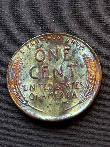 1951-D Lincoln Wheat Cent Multi Color of Beautiful Toning GEM Uncirculated CC03 - Picture 8 of 8