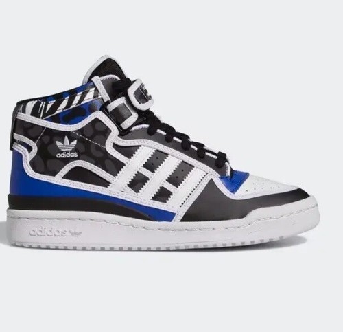 adidas Originals Rich Mnisi Forum Mid Trainers Women 7.5 High Top Shoes Zebra - 第 1/15 張圖片