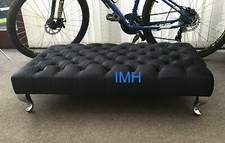 Chesterfield Footstool Coffee Table Pouffee Bench Pet Seat Soft Plush Velvet
