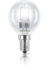 Philips 18W = 23W SES/E14 Energy Saver Halogen Round Clear Golf Ball