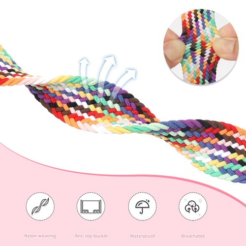For Samsung Watch Ultra 2025/2024 47mm Colorful Soft Breathable Nylon Sport Band - 第 2/18 張圖片
