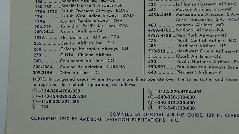 Mapa 1957 Air Lines of the United States United Air Lines American Aviation #F-13 Foto 4 de 4