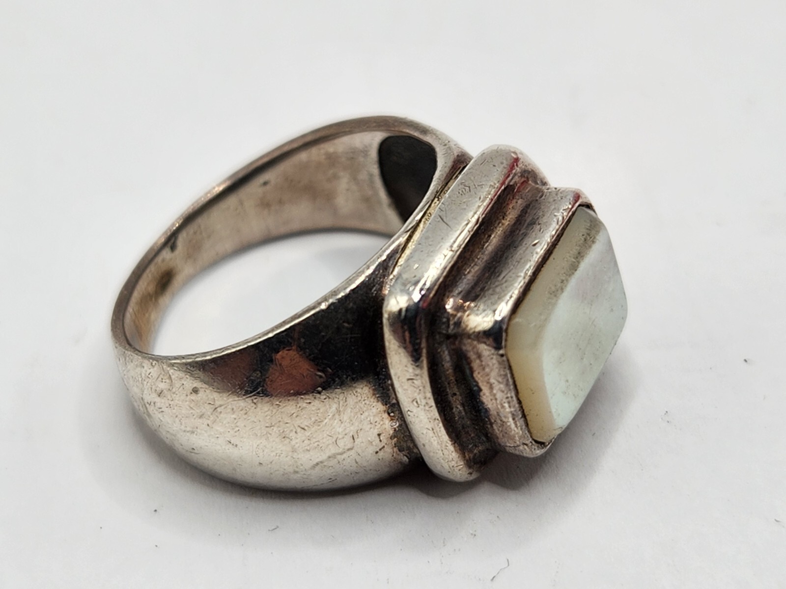 Size 6 Sterling Silver 925 Ring Rectangle Shape P… - image 2