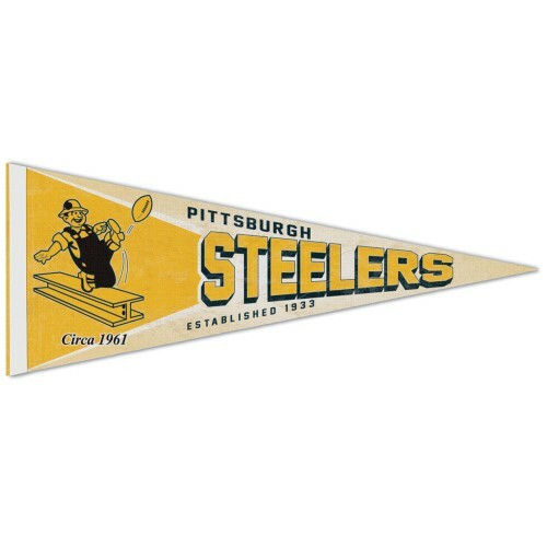 PITTSBURGH STEELERS VINTAGE STYLE PREMIUM QUALITY PENNANT 12"X30" BANNER - Picture 1 of 1