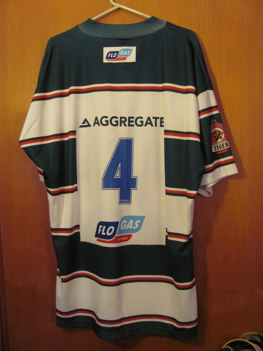 Leicester Tigers Shirt Men 52 XLT Green White England Beer Leicester Tigers Shirt Men 52 XLT Green White England Beer