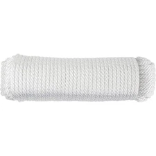 SGT KNOTS Solid Braid Nylon Utility Rope - (#10) 5/16 inch x 50 feet, White