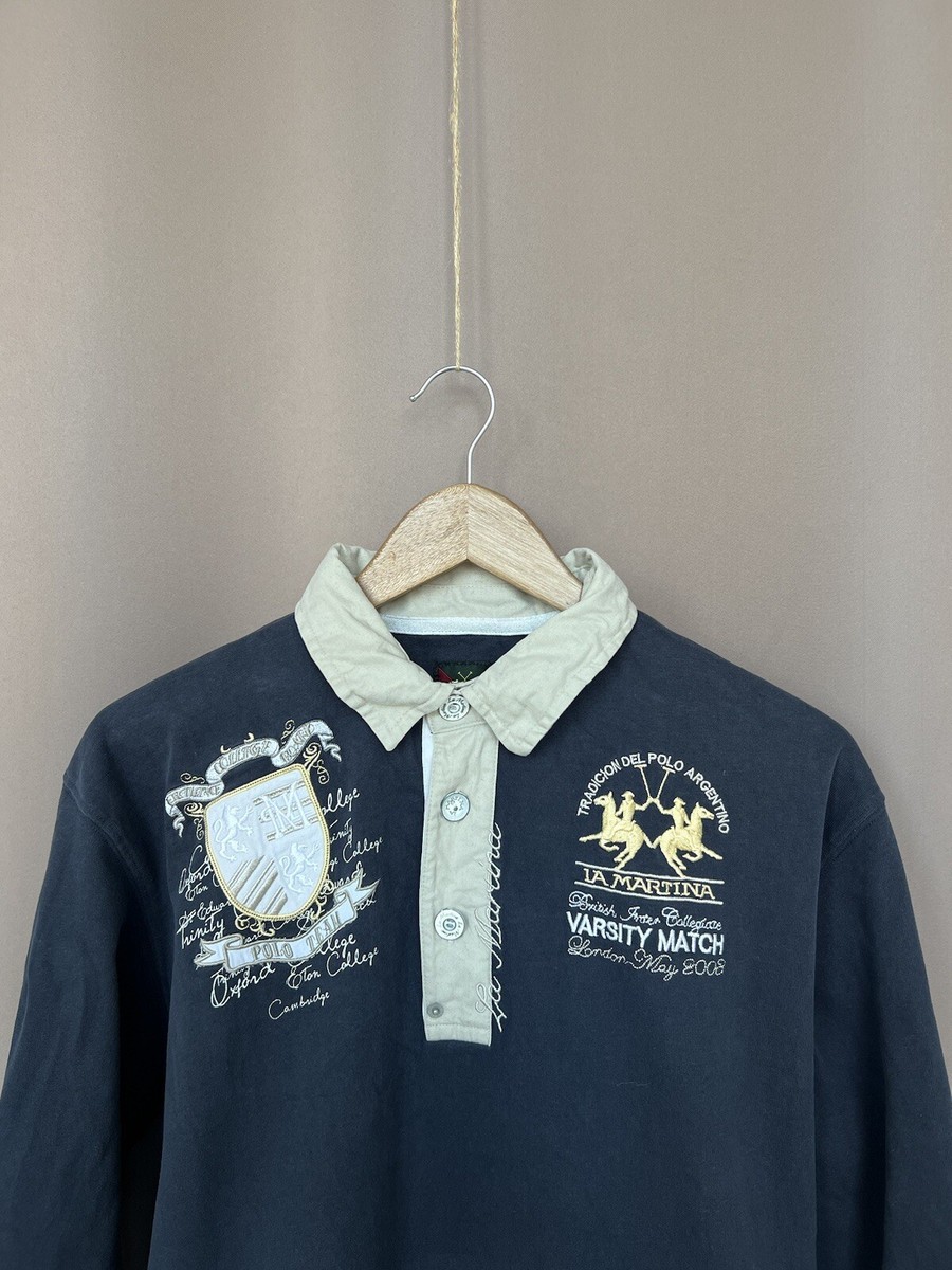 La Martina Polo Long Sleeve Varsity Match London 2008 Jumper Mens