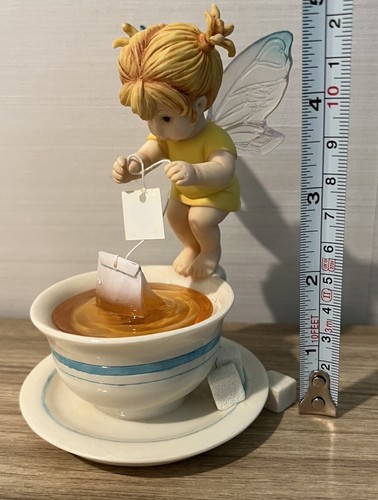 My Little Kitchen Fairies Tea Bag Fairie 115655 Enesco 2003 Figurine Cup Of Tea - Picture 6 of 7
