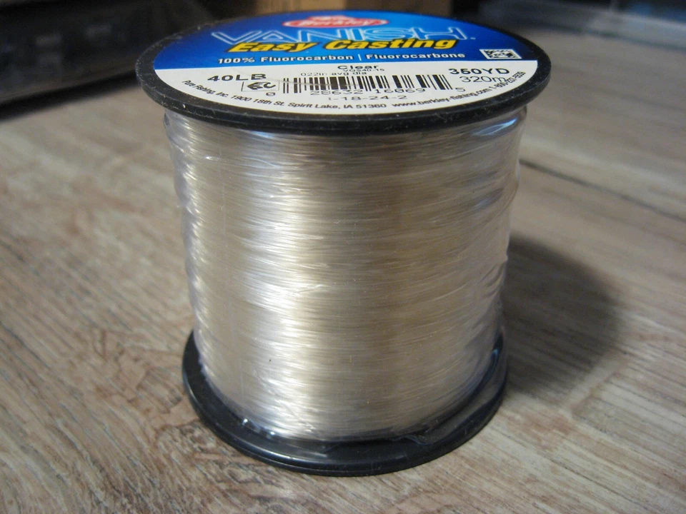 Línea de pesca Berkley Vanish Easy Casting 100 % fluorocarbono 40 lb 350 yardas transparente Foto 3 de 4