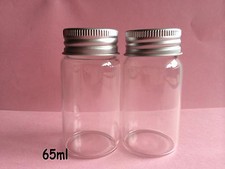 2pcs 65ml 37 90mm Vials Clear Glass Bottles with Aluminium cap
