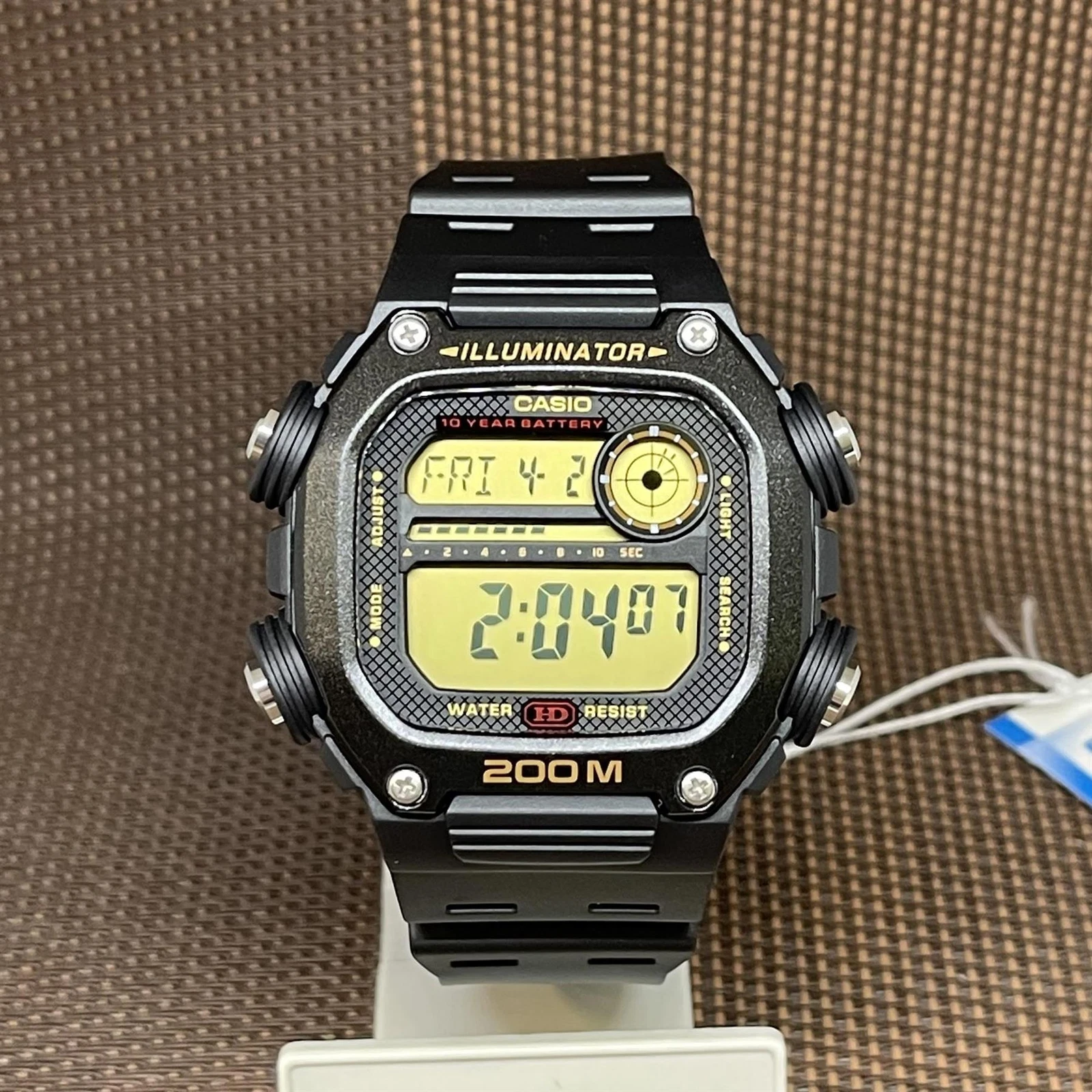 Casio DW-291H-9A Youth Illuminator World Time Digital Men's Black Sporty Watch - Picture 1 of 11