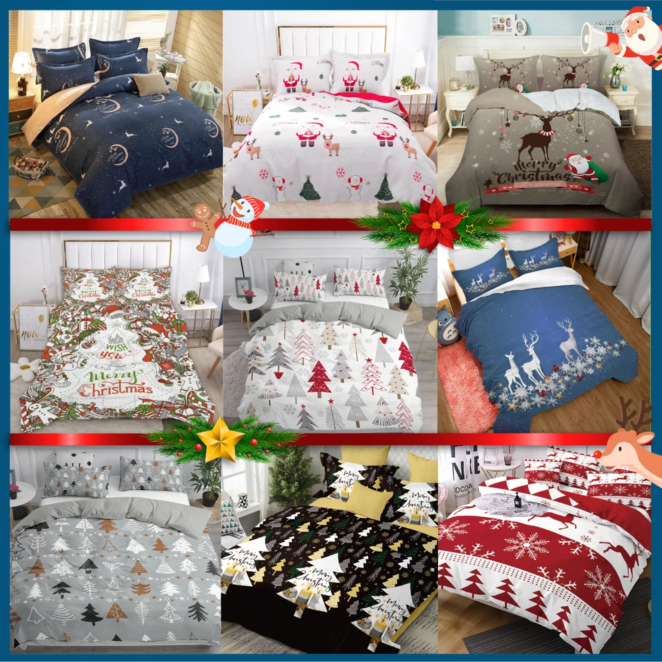 Single Double Queen King 2026 New Christmas Xmas Quilt Doona Duvet Cover Set - image 1 of 1