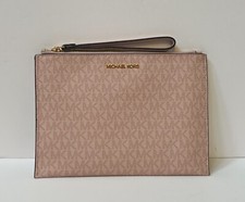 Michael Kors Jet Set Travel XL Pop out Leather Clutch Wristlet  