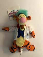 The Disney Store 9 Inch Mad Scientist Tigger Bean Bag Plush Doll