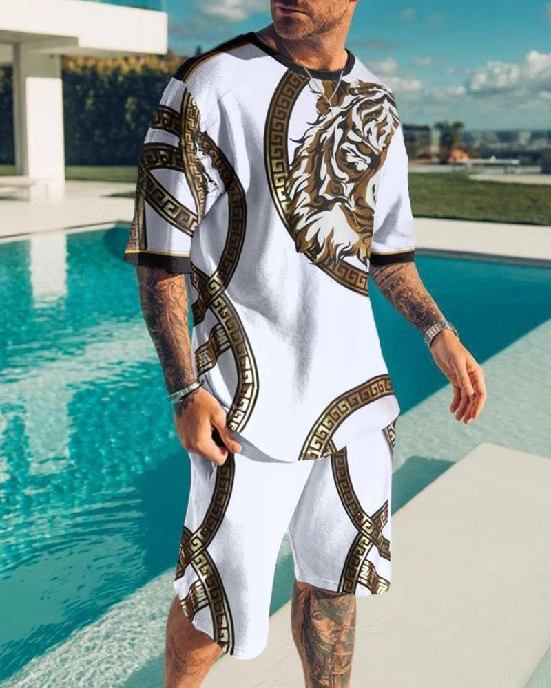Matching short set men's discount