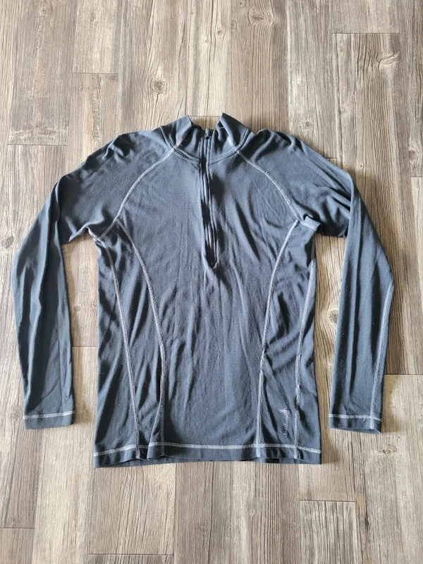 smartwool merino wool quarter zip long sleeve base-layer