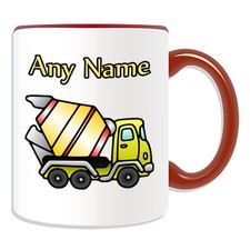 Personalised Gift Concrete Mixing Transport Truck Mug Money Box Cement Mixer Cup