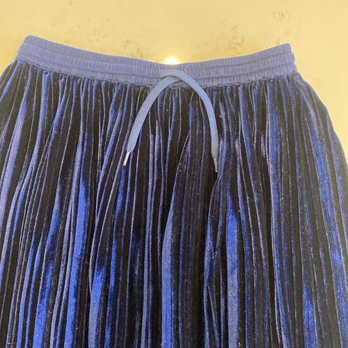 Molo Skirt Blue Velvet Sz 11/12y Maxi Designer - Picture 10 of 12