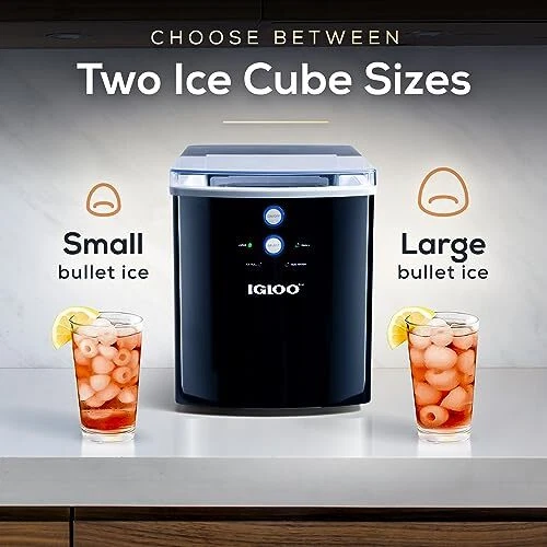 Igloo Encimera Eléctrica Portátil Automática Gran Capacidad Hielo 33 Lb, Negra Foto 4 de 4