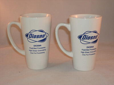 Tall White Mugs (2) from ServoLift/Diosna - New 