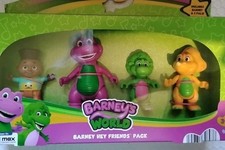 Barney's World Hey Friends Pack Set 4 Toy Figures 3"-4" Each Fisher Price