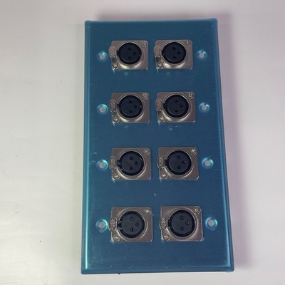 Seismic Audio Stainless Steel Audio Plate Model SA-Plate 4 Gang with 8 XLR Femal