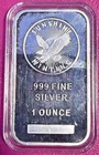 SUNSHINE MINTING SILVER BAR - One Ounce - .999 Fine Silver - Capsuled