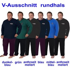 He. Schlafanzug Pyjama Nachtwäsche Baumwolle Gr. 58 60 62 64 66  XXL 4XL 5XL 6XL