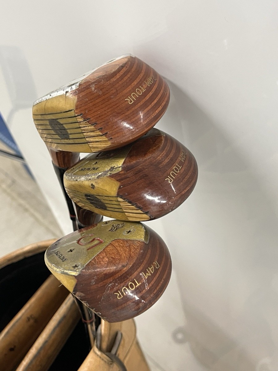 3 VINTAGE Ram Tour Persimmon Woods - Driver 1W 3W 5W RH steel