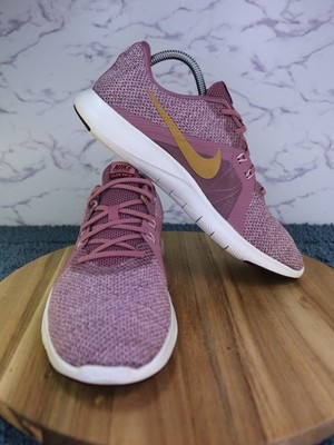 Nike Flex Trainer 8 AMP Plum Gold Athletic Sneakers Shoes BV9967-500 Women Sz 11