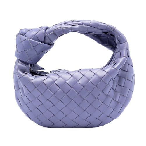 Bottega Veneta Mini Nappa Intrecciato Jodie Pre-Loved Hobo Bag Purple