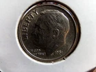 1961 Roosevelt Dime 90 Per Cent Silver Circulated